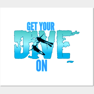 Scuba diving t-shirt designs Posters and Art